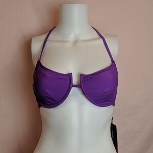 PrettyLittleThing Purple Bikini Top size 6
